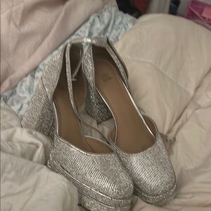 Silver Platform Heels